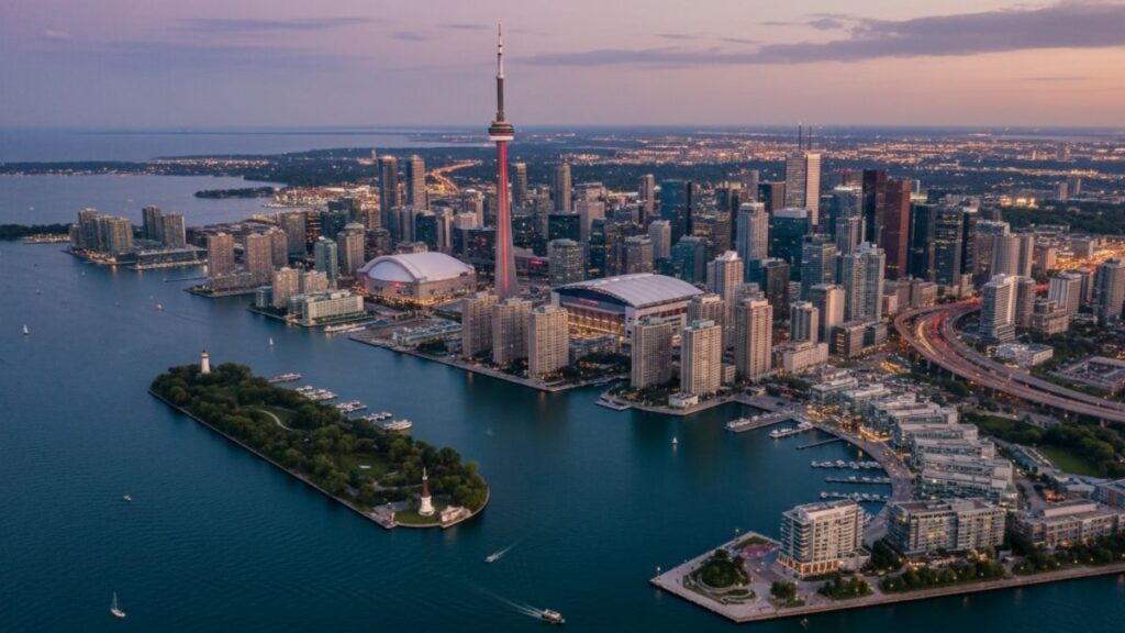 aerial view of toronto waterfront, lake ontario, and surrounding city landm 20251118 110449 0000