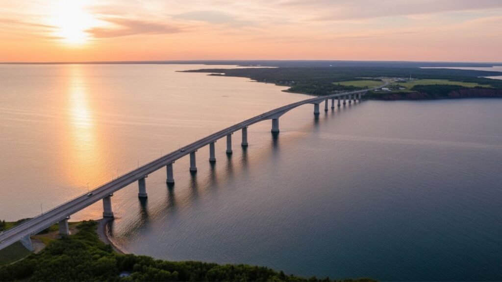confederation bridge stretching across the northumberland strait toward pri 20251117 150347 0000