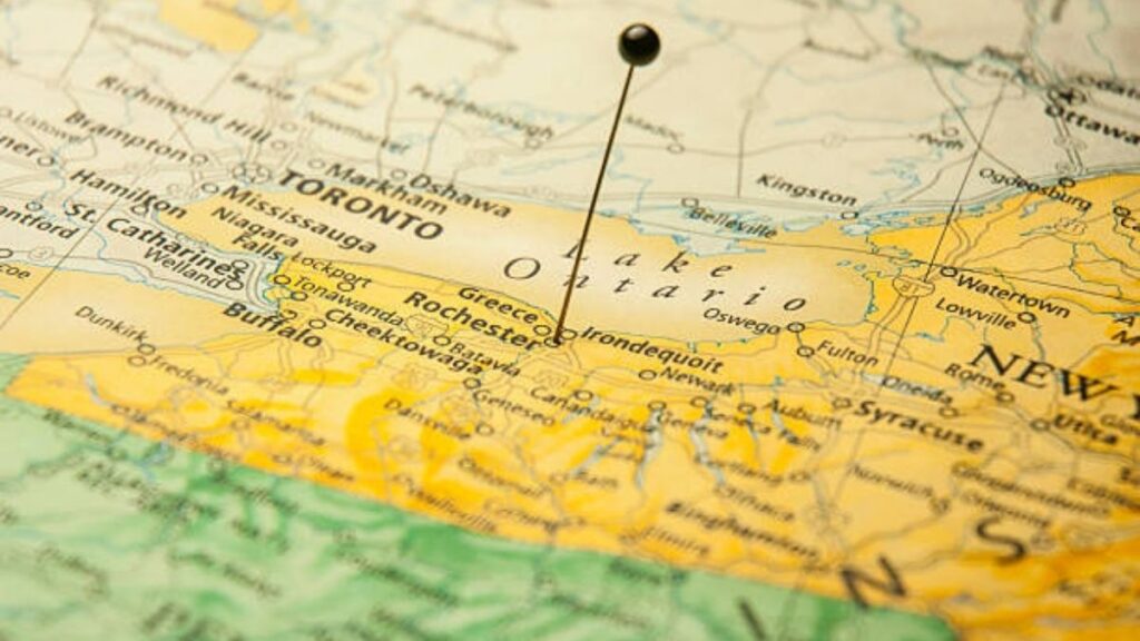 map showing niagara falls between ontario, canada and new york, usa 20251112 102732 0000