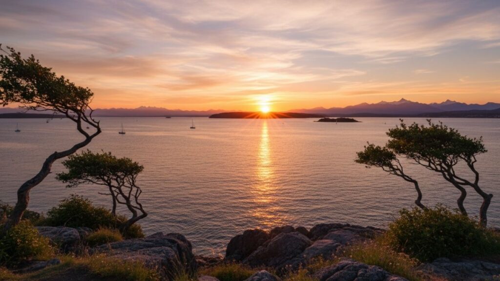sunset over the salish sea viewed from victoria’s coastline 20251115 105054 0000